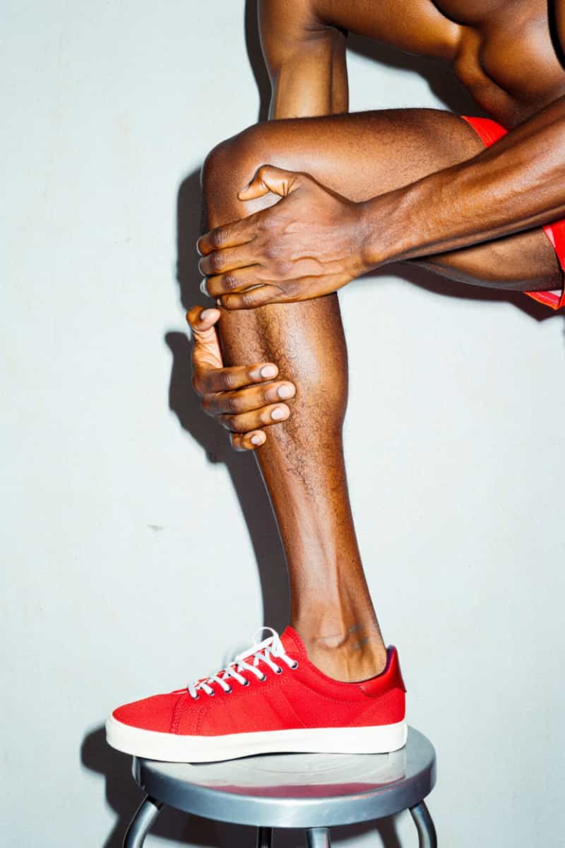 Person rubbing their knee