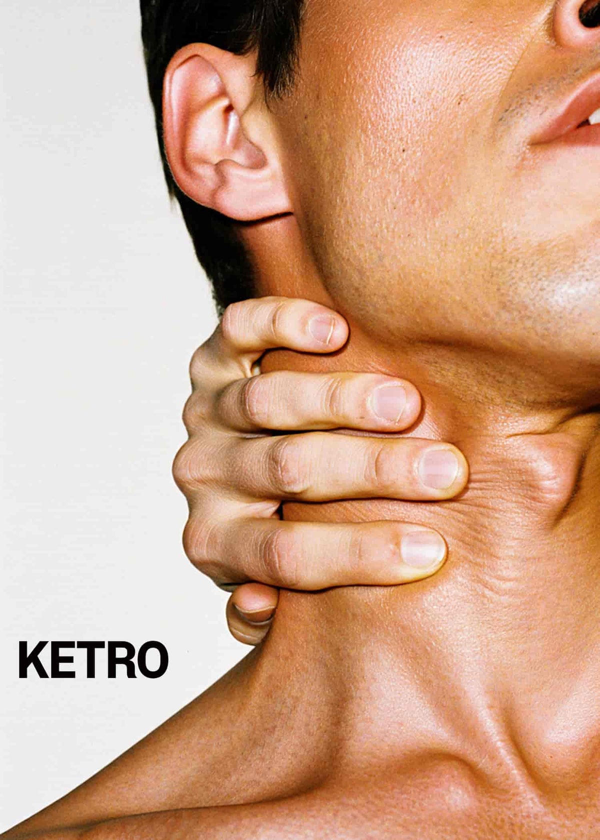 Person holding their neck